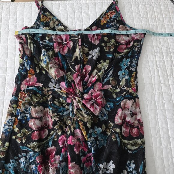 Amanda Uprichard Floral Maxi Dress With Twist Front & Spaghetti Straps M - Picture 9 of 11